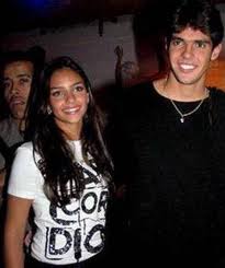 Kaká and girlfriend and wife, Caroline Celico