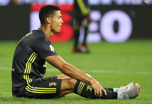 Cristiano Ronaldo frustrated for not scoring in Italy