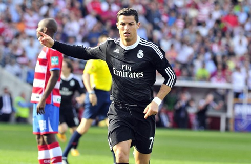 Cristiano Ronaldo reaction after scoring the opener in Granada vs Real Madrid