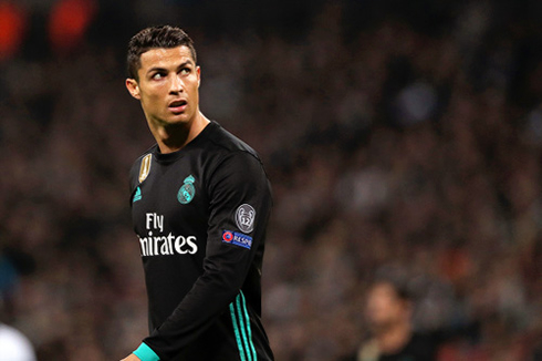 Cristiano Ronaldo looking to the stands in Wembley