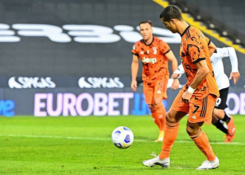 Cristiano Ronaldo scoring a panenka penalty