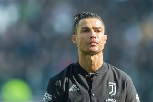 Cristiano Ronaldo wearing Juventus training jacket