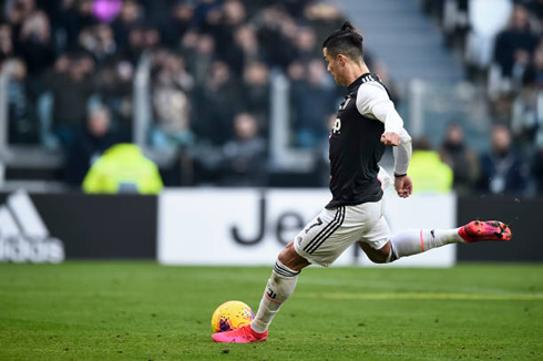 Cristiano Ronaldo scoring from the penalty-kick spot