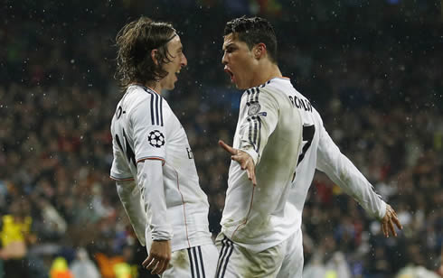 Cristiano Ronaldo and Luka Modric