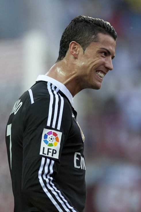 Cristiano Ronaldo with a vein in his neck popping, in Real Madrid 2015