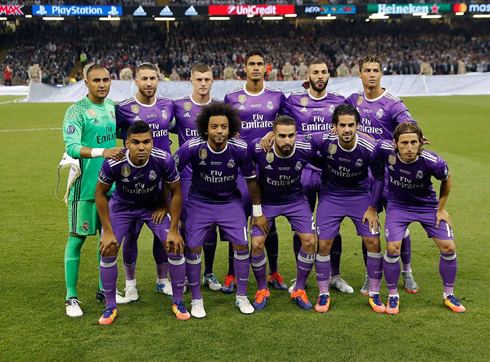 Cristiano Ronaldo in Real Madrid lineup against Juventus, in Champions League final in 2017