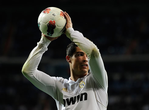 Cristiano Ronaldo making a free-throw for Real Madrid