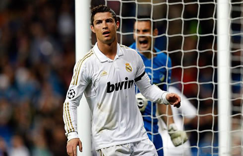 Cristiano Ronaldo looking calm and relaxed, as he scores another goal for Real Madrid in 2012