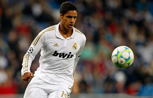 Varane playing for Real Madrid in the UEFA Champions League in 2012