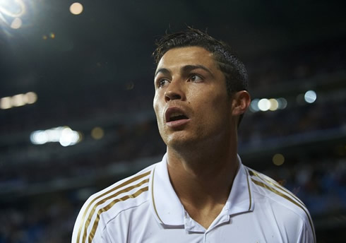 Cristiano Ronaldo surprised face in Real Madrid 2012