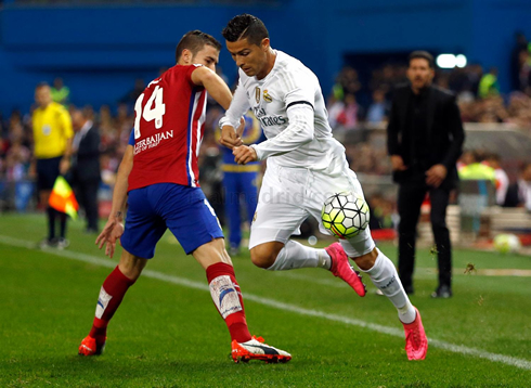 Cristiano Ronaldo vs Gabi, in Atletico 1-1 Real Madrid