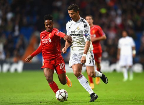 Cristiano Ronaldo vs Raheem Sterling, in Real Madrid vs Liverpool