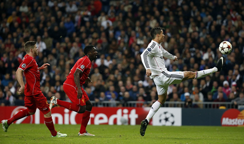 Cristiano Ronaldo ball control with the tip of his boots, in Real Madrid vs Liverpool