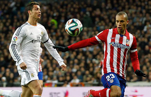 Cristiano Ronaldo vs Miranda, in Real Madrid 3-0 Atletico Madrid, for the Copa del Rey in 2014