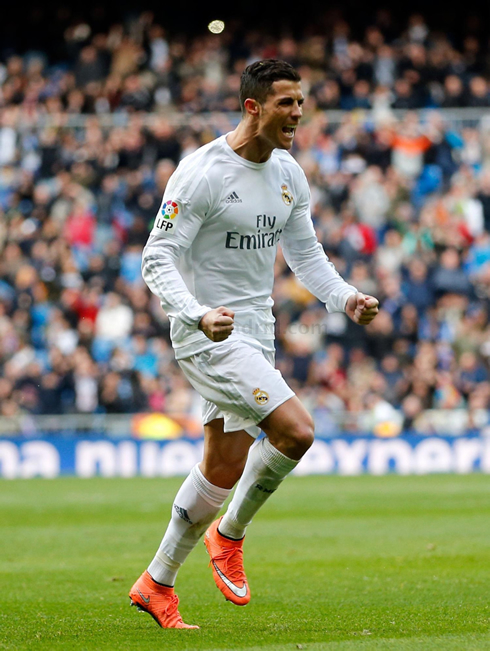 Cristiano Ronaldo puts out all his anger and frustration after scoring for Real Madrid