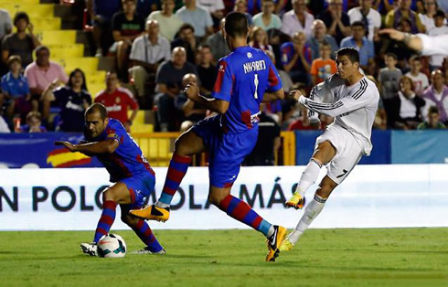 Cristiano Ronaldo right-foot shot against Levante, that won the game 2-3 to Real Madrid