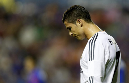 Cristiano Ronaldo disappointed with the outcome of a Real Madrid match