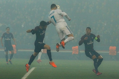 Cristiano Ronaldo header goal in PSG vs Real Madrid for the Champions League in 2018