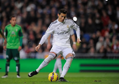 Cristiano Ronaldo scoring from the penalty-kick spot