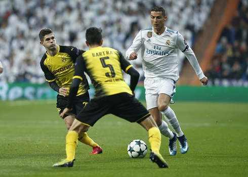 Cristiano Ronaldo vs Bartra in Real Madrid v Dortmund for the UCL 2017