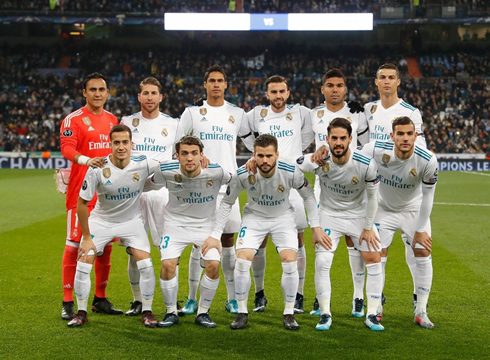 Real Madrid starting lineup vs Borussia Dortmund in the Champions League matchday 6 of 2017-18