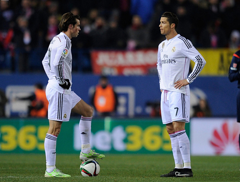 Gareth Bale and Cristiano Ronaldo ready to resume the game against Atletico Madrid