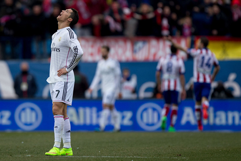 Cristiano Ronaldo looking desperate after Real Madrid's 4-0 loss against Atletico Madrid