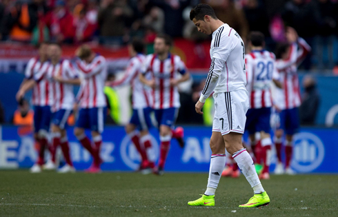 Cristiano Ronaldo frustration in Atletico Madrid 4-0 Real Madrid for La Liga