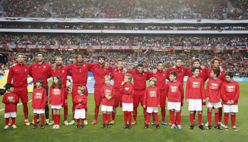 Cristiano Ronaldo lined-up as the captain of the Portuguese National Team, in 2013-2014