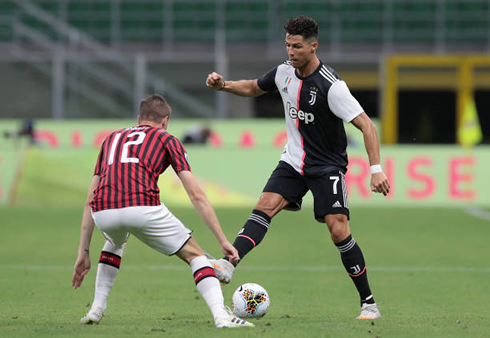 Cristiano Ronaldo stepovers in AC Milan vs Juventus