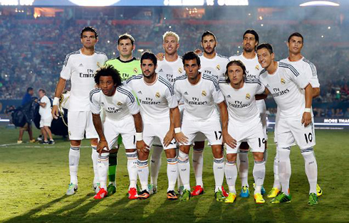 Real Madrid line-up for the match against Chelsea, in the 2013-2014 pre-season