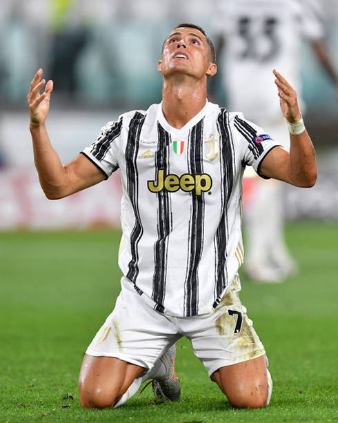 Cristiano Ronaldo looking for answers in the sky