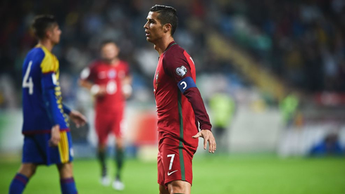 Cristiano Ronaldo scores a poker of goals for Portugal against Andorra, in 2016