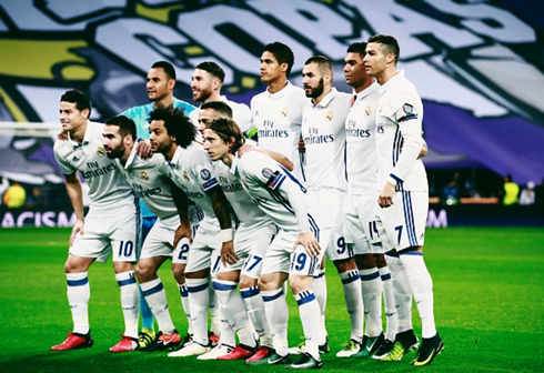 Real Madrid starting lineup vs Borussia Dortmund in the Champions League group stage game in December of 2016