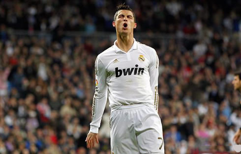 Cristiano Ronaldo frustration and despair face, in Real Madrid 2012
