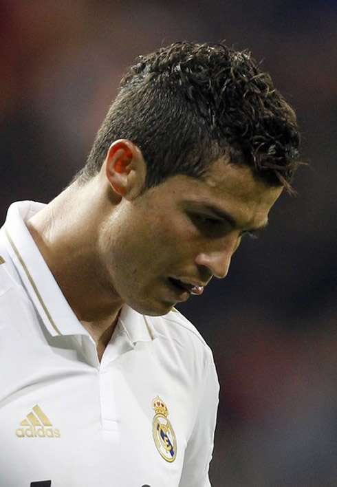 Cristiano Ronaldo biting his tongue in 2012