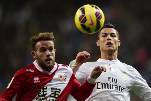 Cristiano Ronaldo not taking his eyes off the ball