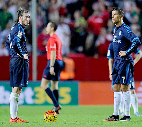 Gareth Bale and Cristiano Ronaldo looking powerless in Real Madrid 3-2 defeat against Sevilla