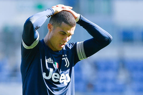 Cristiano Ronaldo frustrated in a Juventus game
