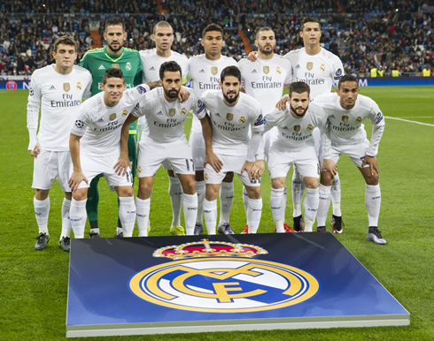 Real Madrid starting eleven against Malmo, in the last game of the UEFA Champions League group stage in 2015-2016