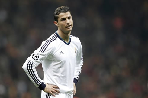 Cristiano Ronaldo disbelief look and face in Turkey, in Galatasaray 3-2 Real Madrid, for the Champions League 2013 campaign