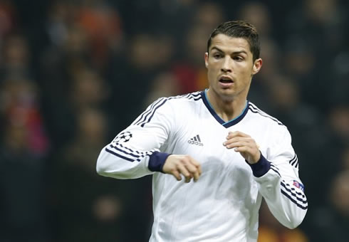 Cristiano Ronaldo scaried about something during an away match in Turkey, between Galatasaray and Real Madrid, in 2013