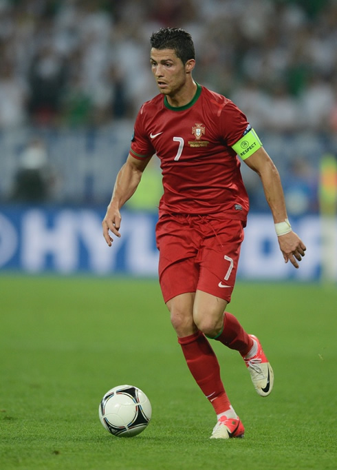 Cristiano Ronaldo in action for Portugal, in the EURO 2012