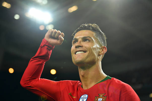Cristiano Ronaldo celebrates Portugal victory over Netherlands in the UEFA Nations League final