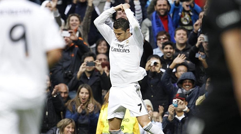 Cristiano Ronaldo majestic way of celebrating goals in Real Madrid