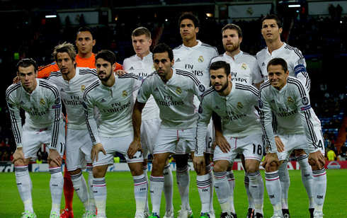 Real Madrid starting line-up against Ludogorets Razgrad, in the last group stage fixture of the UEFA Champions League 2014-2015