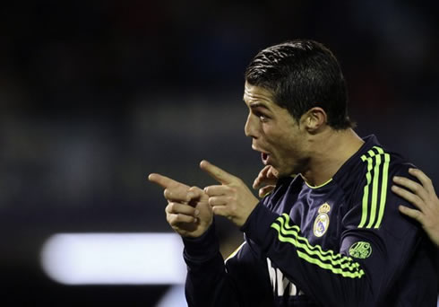 Cristiano Ronaldo giving credits to his teammate, as he scored another goal for Real Madrid, in La Liga 2013