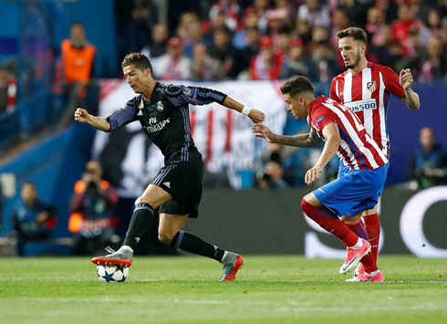 Cristiano Ronaldo controlling the ball with the inside of his left foot