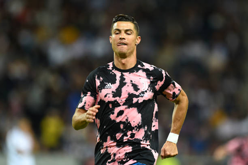 Cristiano Ronaldo in the warm-up session before playing Atletico de Madrid in the pre-season 2019-20