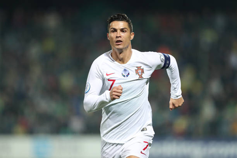 Cristiano Ronaldo in action for Portugal in 2019-20